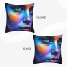 Funda de almohada de felpa impresa de doble cara de 18x18 pulgadas, combinando comodidad y belleza
