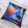 Funda de almohada de felpa impresa de doble cara de 18x18 pulgadas, combinando comodidad y belleza