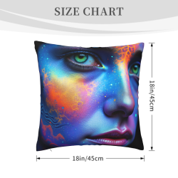 Funda de almohada de felpa impresa de doble cara de 18x18 pulgadas, combinando comodidad y belleza