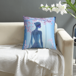 Funda de Almohada de Peluche Chica Soñadora - Okomall