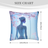 Housse de Coussin en Peluche Fille Rêveuse - Okomall