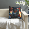 18x18 Inch Double - Sided Plush Pillow Cover with Personalized Tattoo Girl