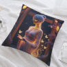 Housse de coussin en peluche réversible 18x18 pouces avec motif de fée