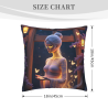 18x18英寸双面毛绒仙女图案抱枕套