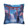 18x18 Inch Double - Sided Plush Japanese - style Landscape Throw Pillow Cover