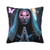 Copricuscino in peluche reversibile 18x18 pollici con motivo misterioso