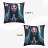 Copricuscino in peluche reversibile 18x18 pollici con motivo misterioso