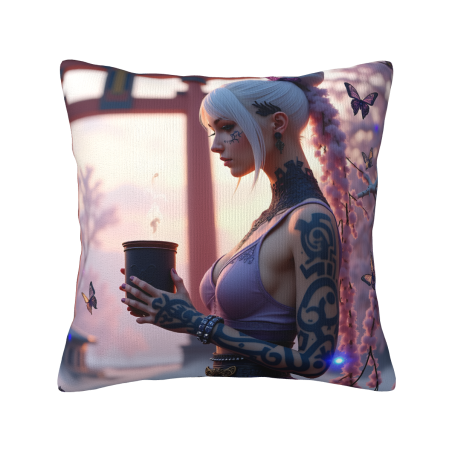 Housse de coussin en polaire personnalisée recto-verso 18x18 pouces
