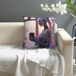 Housse de coussin en polaire personnalisée recto-verso 18x18 pouces