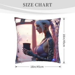 18x18 인치 더블 사이드 플리스 맞춤형 프린팅 베개 커버