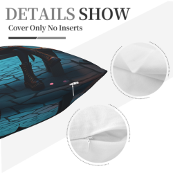 Funda de cojín de felpa reversible de 18x18 pulgadas con diseño japonés