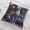 45x45 cm (18x18 pulgadas) Funda de Almohada Peluda de Doble Cara con Patrón de Gato