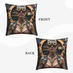 18x18 Zoll Doppelseitiger Plüsch-Kissenbezug im Steampunk-Stil