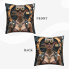 Copricuscino in peluche doppia faccia stile steampunk 18x18 pollici