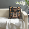 Copricuscino in peluche doppia faccia stile steampunk 18x18 pollici
