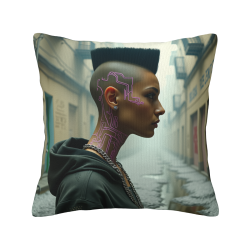 Housse de Coussin en Peluche à Double Face Élégante de 18x18 Pouces