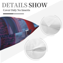 Funda de almohada de felpa doble cara de 18x18 pulgadas estilo sci-fi