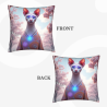 Copricuscino in peluche reversibile 18x18 pollici con motivo gatto