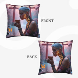 18x18 inches Double - sided Plush Pillow Cover with Unique Pattern