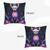 Funda de almohada de felpa doble cara de 18x18 pulgadas con estampado de gato Sphynx