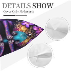 18x18 Inch Double - Sided Sphynx Cat Pattern Furry Pillow Cover