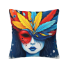 Abstract Female Portrait Plush Pillow Cover - Okomall