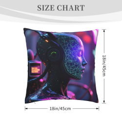 Funda de Almohada de Felpa Cyberpunk - Okomall