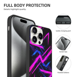 Custodia a contrasto a linee fluide per iPhone 15/Pro/Max - okomall