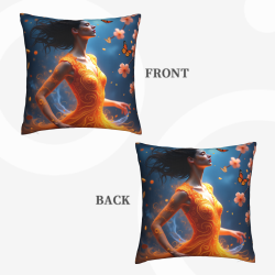 Housse de coussin en peluche recto-verso 18x18 pouces avec impression complète