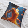 18x18 Zoll Doppelseitiger Plüsch-Kissenbezug mit Vollfarbdruck