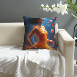 غطاء وسادة من الفرو المزدوج الوجه والمطبوع بالكامل بمقاس 18 × 18 بوصة