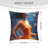 Housse de coussin en peluche recto-verso 18x18 pouces avec impression complète