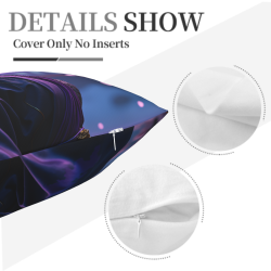 18x18 Inch Double - Sided Plush Throw Pillow Cover with Futuristic Female Pattern