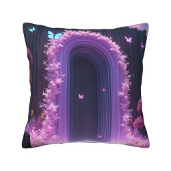18x18 Zoll Kuschelbettbezug mit Blumen- und Schmetterlingsmuster