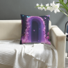 18x18 Inch Double - Sided Plush Pillowcase with Flower and Butterfly Pattern