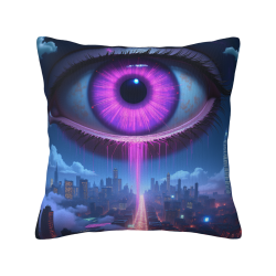 18x18インチ 両面プラッシュ 枕カバー ファンタジーアイパターン