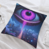 Coussin en Peluche Double Face Motif Œil Fantastique 45x45 cm