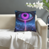 Coussin en Peluche Double Face Motif Œil Fantastique 45x45 cm