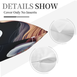 Funda de almohada de felpa doble cara con diseño de café de 18x18 pulgadas