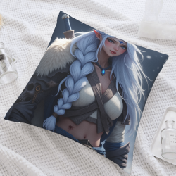 Double - sided Plush Pillowcase (18x18in) - Elf Warrior