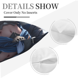 Coussin en peluche double face (18x18 pouces) - Guerrière Elfe