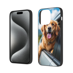 iPhone 15/Pro/Max 手机壳 - 金色拉布拉多犬图案 | okomall