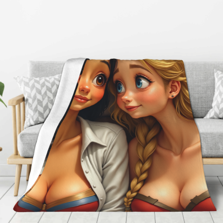 Couverture en flanelle verticale 280g avec impression d'un côté