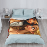 Couverture en flanelle verticale 280g avec impression d'un côté