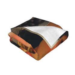 280g horizontale Doppelschönheits-Cartoon-Druck Flanell-Decke