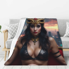 Coperta in flanella verticale da 280g Wonder Woman, comoda e calda