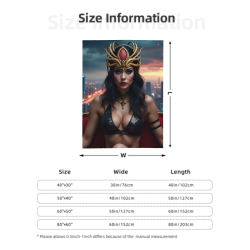 Couverture en flanelle verticale de 280g Wonder Woman, confortable et chaude