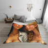 Couverture en flanelle horizontale 280g avec impression double beauté de dessins animés