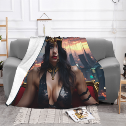 Manta de franela horizontal de 280g con estampado de Wonder Woman