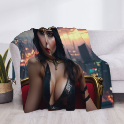 Couverture en flanelle horizontale de 280g avec motif Wonder Woman